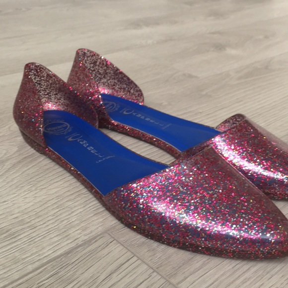 Jeffrey Campbell pink glitter flats - Picture 3 of 5